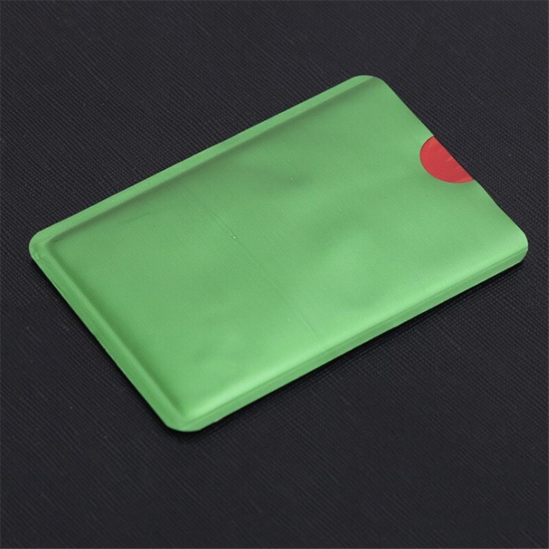 10 Pcs/Pack Anti-theft Reader Lock Bank ID Case Anti Rfid Blocking Card Holder Smart Safety Protection Metal Credit Card Holder: Green