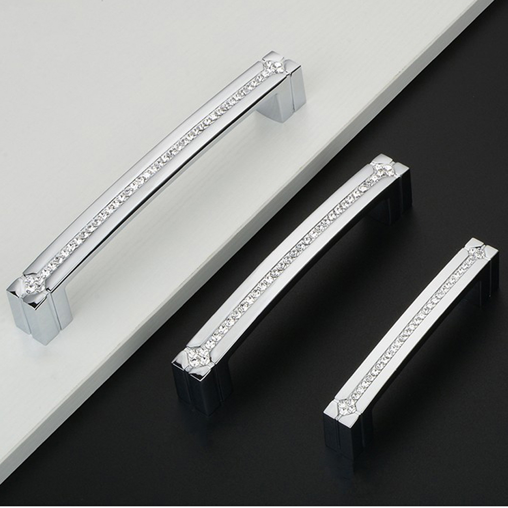 Tiradores de cristal de lujo para muebles, pomos de cajón de armario, cocina, armario, tocador, puerta corredera
