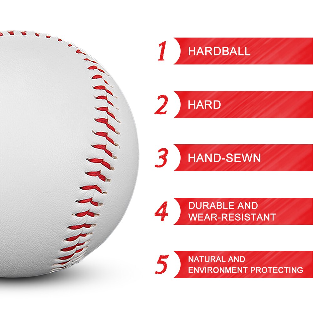 Bolas de entrenamiento duras para practicar Baseball de tamaño estándar 9 bolas de ejercicio de llenado duro para niños adultos béisbol de seguridad