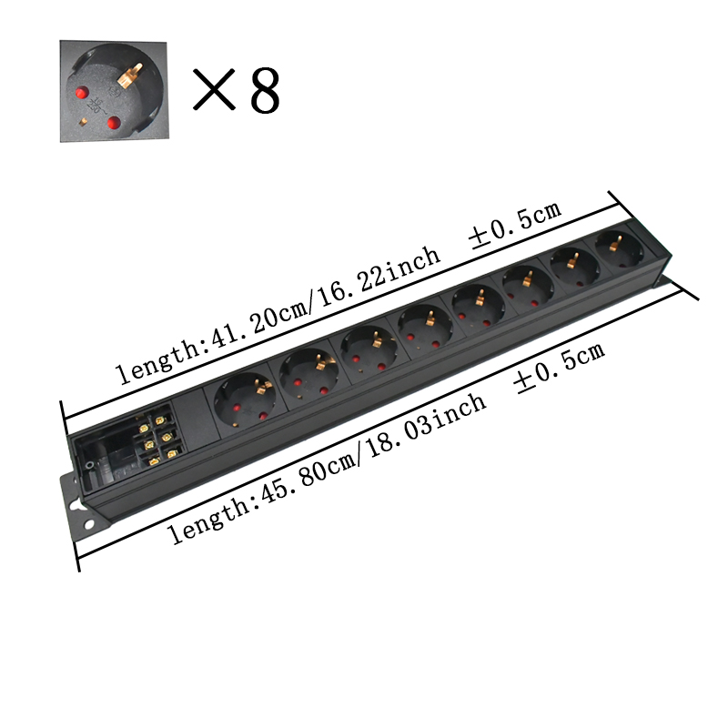 PDU power strip network cabinet rack wall desktop table bottom 1-9AC EU socket with junction box wireless socket: Type 14