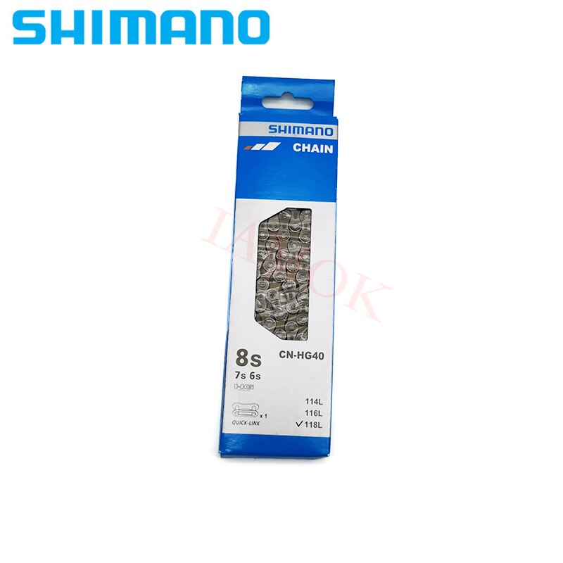 SHIMANO CN-HG53/HG93/HG40 chaîne de vélo de montagne HYPERGLIDE 8/9 vitesses 116/118L chaînes Iamok pièces de vélo: CN-HG40 118L 8S