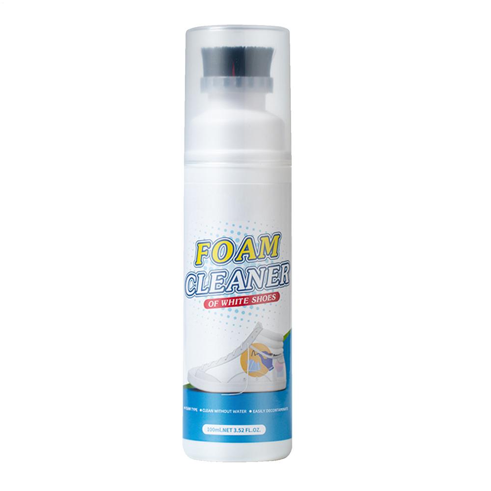 100 ml Sneaker-Reiniger, Schaumreiniger für weiße Schuhe, Stiefel, Canvas-Reinigungsfleckenentferner-Spray, entfernt Schmutz und Gelb: Default Title