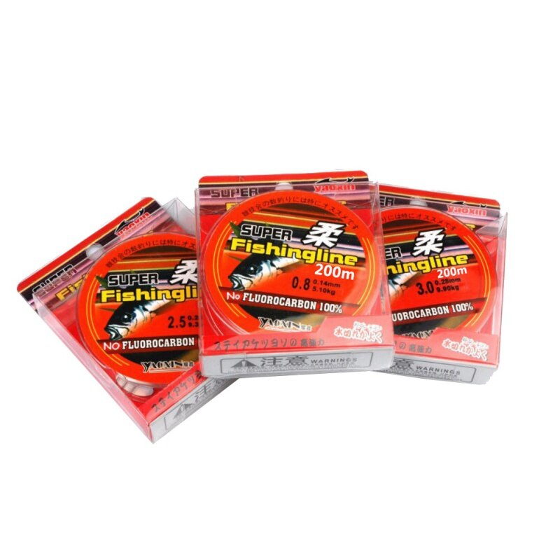 200 m fiskeline super stærk 100%  transparent nylon uden multifilament line fluorocarbon fiskegrej