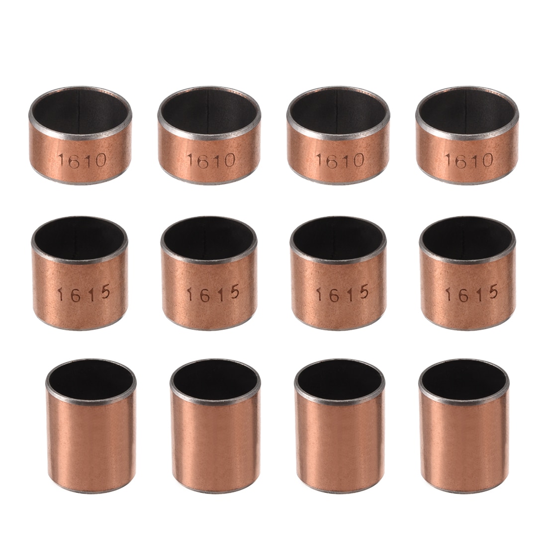 Uxcell 1-10 stk hylse (glide) lagre 14mm 15mm 16mm id-viklet oljefri selvsmørende bøssinger flott erstatning
