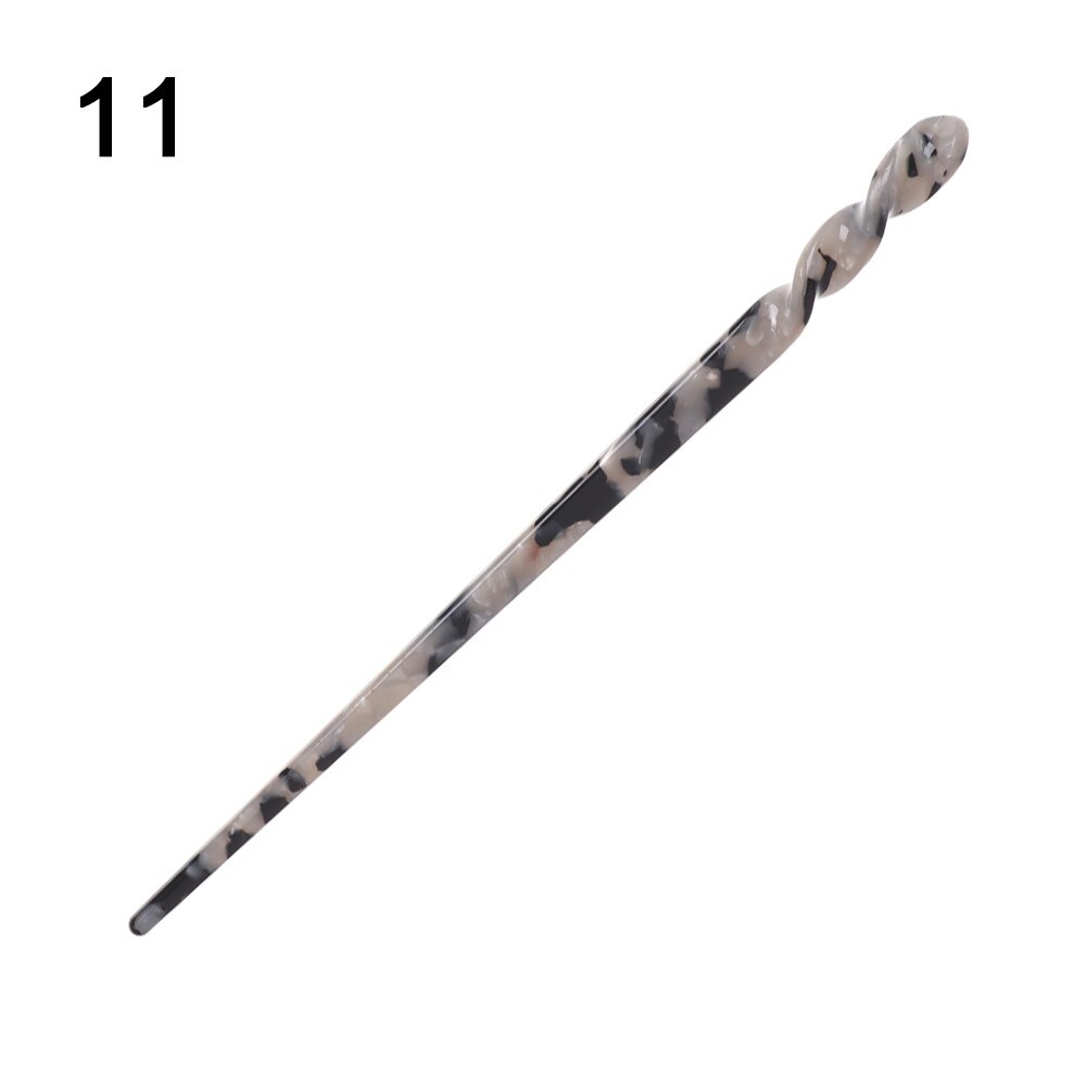 Retro Eenvoud Haar Sticks Elegante Acetaat Eetstokje Vrouwen Meisjes Haarspelden Haar Clip Haaraccessoires Haar Styling Tool: 11