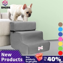 Dog House Dog Stairs Pet 3 Steps Stairs for Small Dog Cat Pet Ramp Ladder Anti-slip Removable Dogs Bed Stairs Pet Supplies