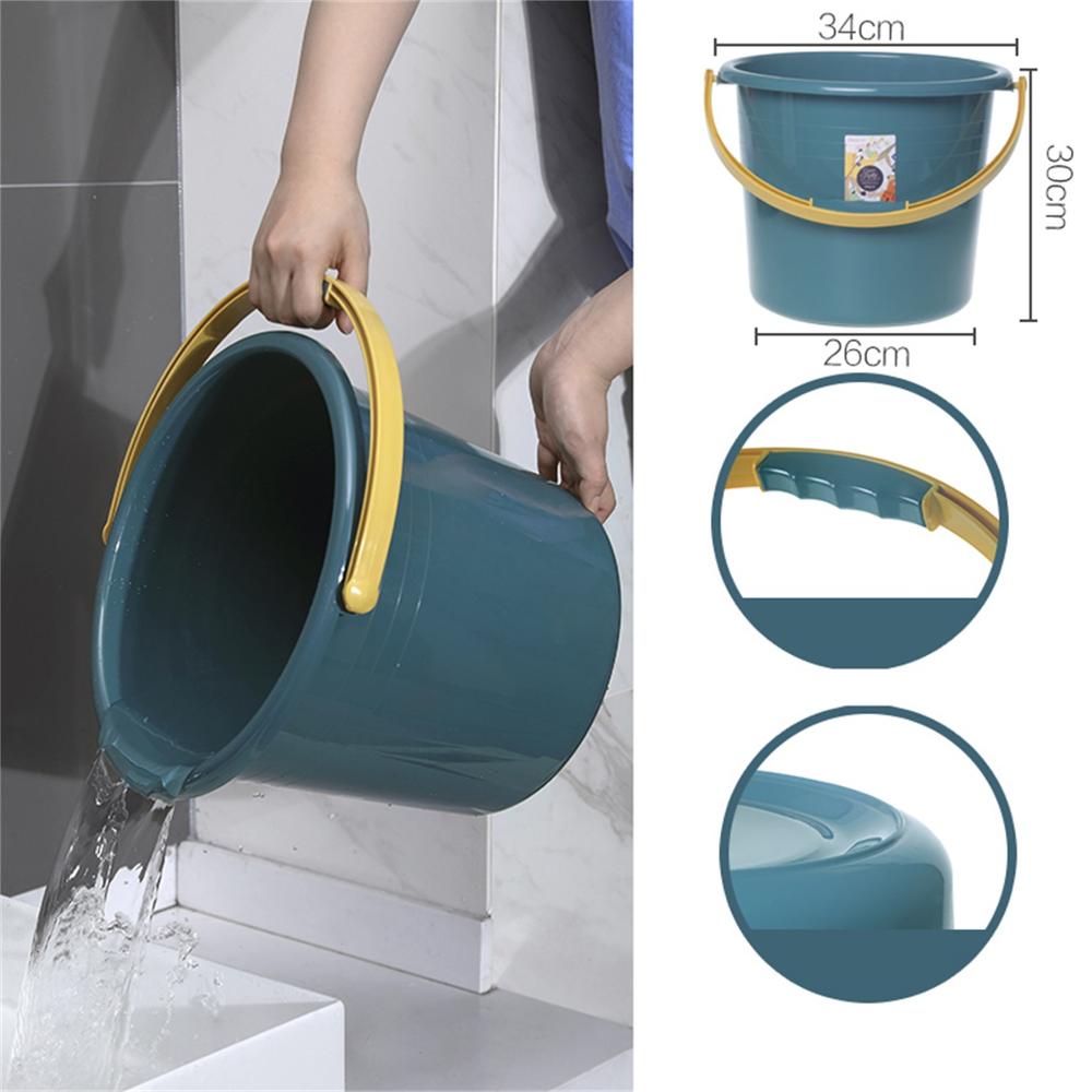 Plastic Bucket Bathroom Mop Buckets Portable Water Container Camp Outdoor Fishing Car Wash Bucket Large Buckets with Handle: Blue