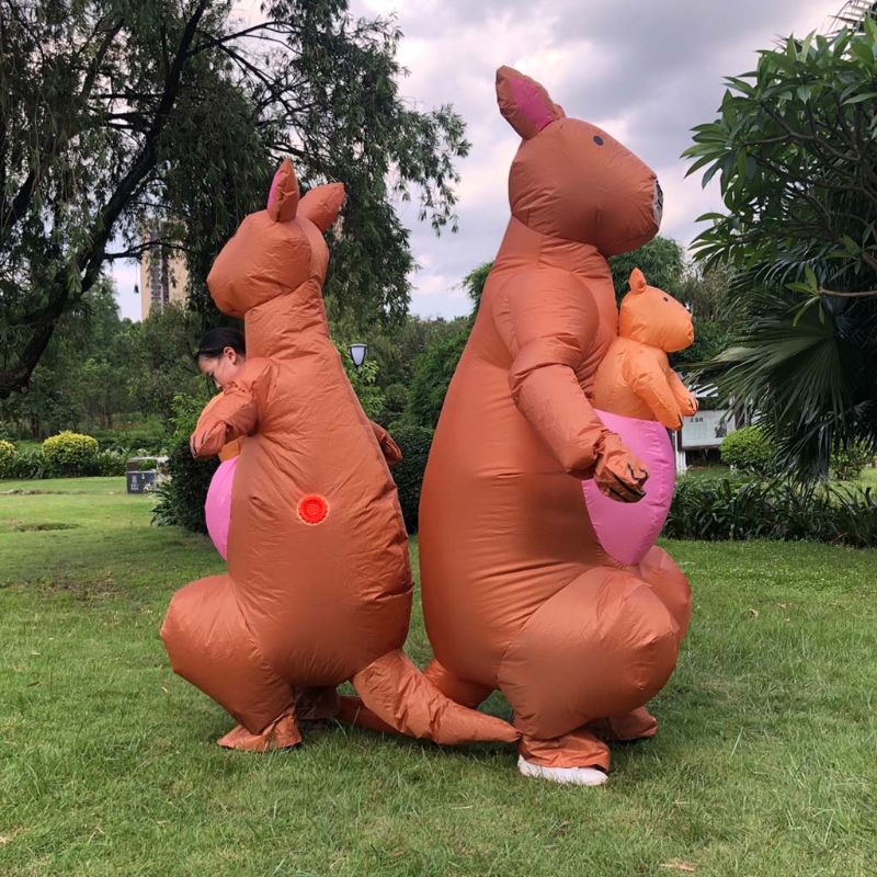 Kangaroo Inflatable Costume Fancy Dress Cosplay Halloween Theme Party Toy Performance Adults Children Outdoor Costumes