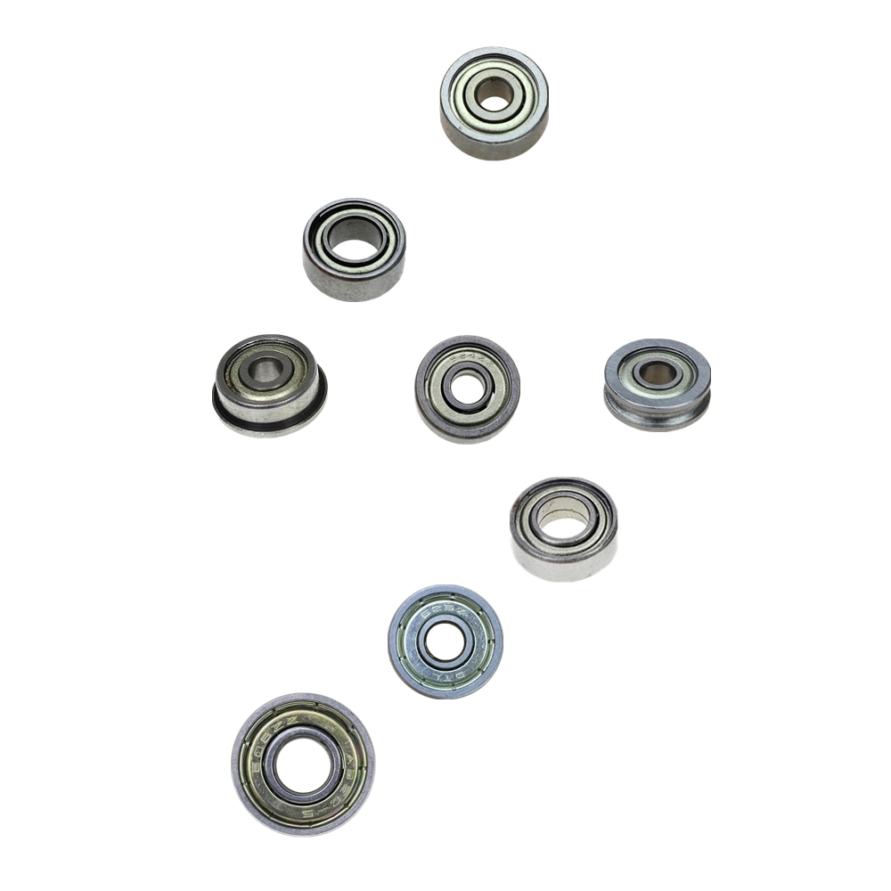 10 Uds doble blindaje en miniatura de acero de alto carbono de una sola fila 608ZZ 105ZZ 623ZZ 624ZZ 625ZZ 685ZZ F623ZZ 604ZZ rodamiento de bolas