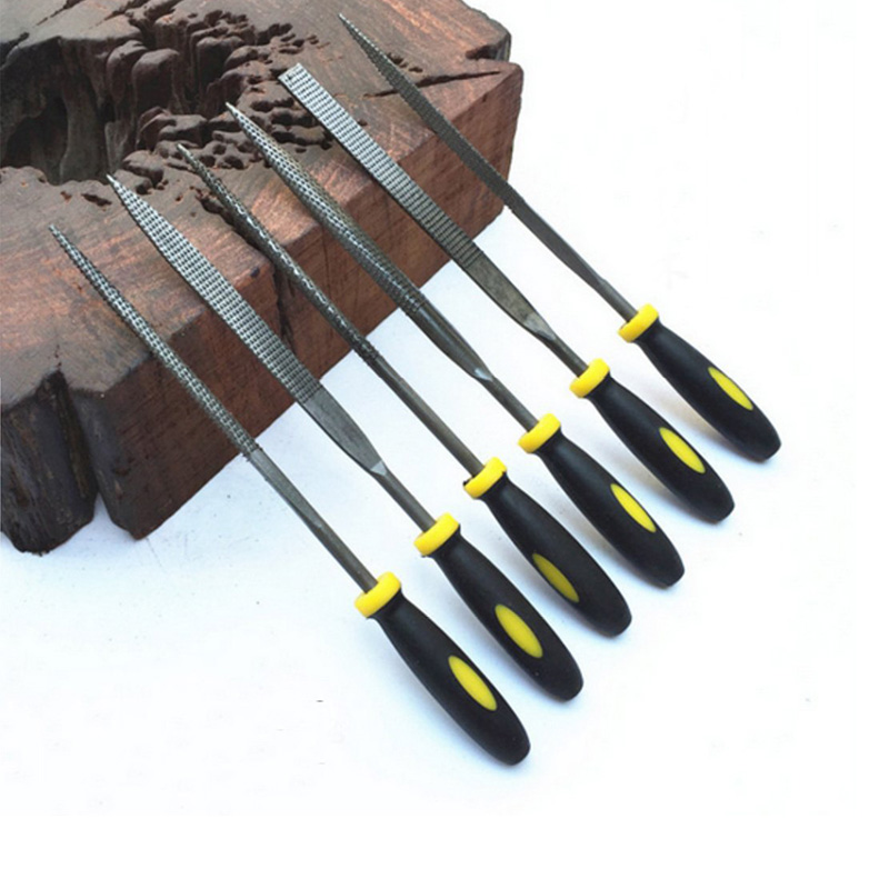 Mini juego de archivos de aguja, juego de archivos de raspa de madera con mango de goma, limas Bastard para tallar madera y productos blandos (raspa de madera, Mini)