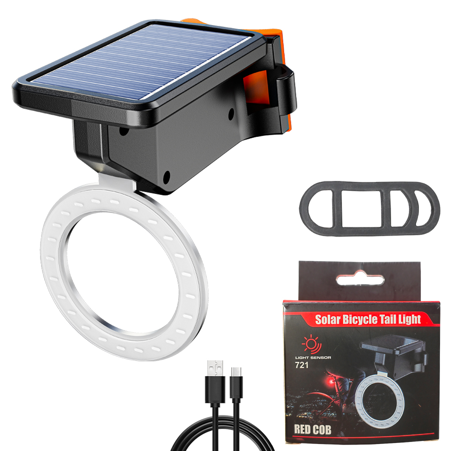 Bicycle Rear Light Rechargeable High Visibility Red Light Tail Light Horizontal Or Vertical MTB Road Bike Lamps Accessories: Yellow