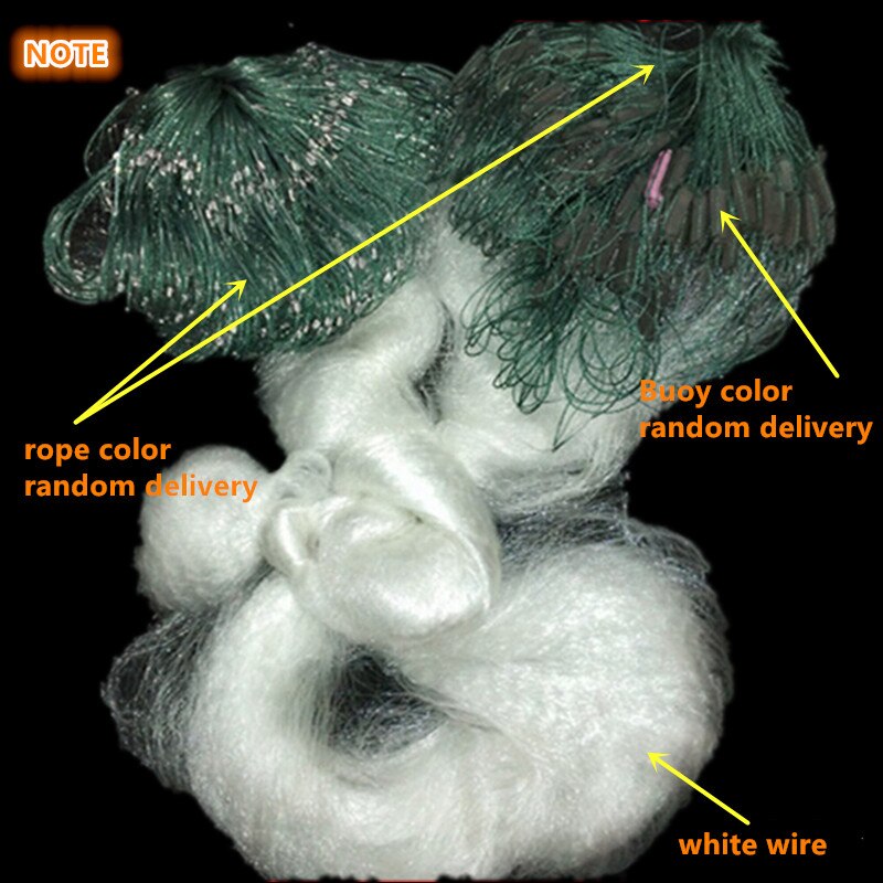 Profondeur 2m * L90M 3 couches 2 cm-7 cm filet d'évier filet maillant piège à poisson filet de pêche collant