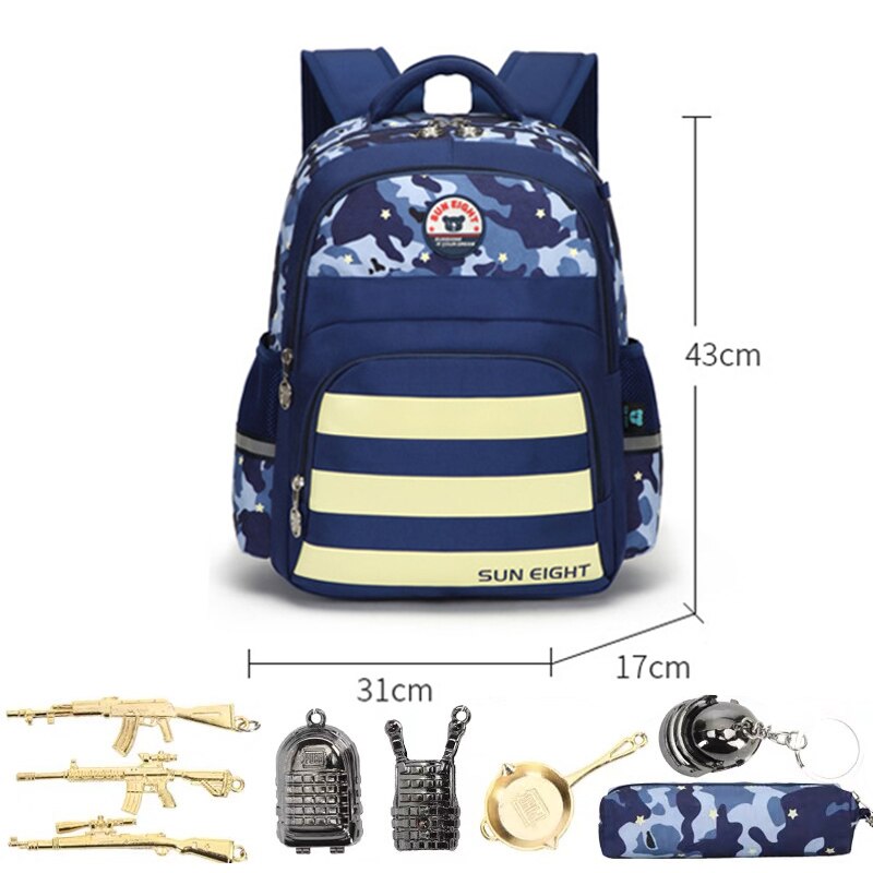 SUN EIGHT School Bags Children Backpack Camouflage School Backpack For Boys Kids Rucksack Travel Backpacks: Big