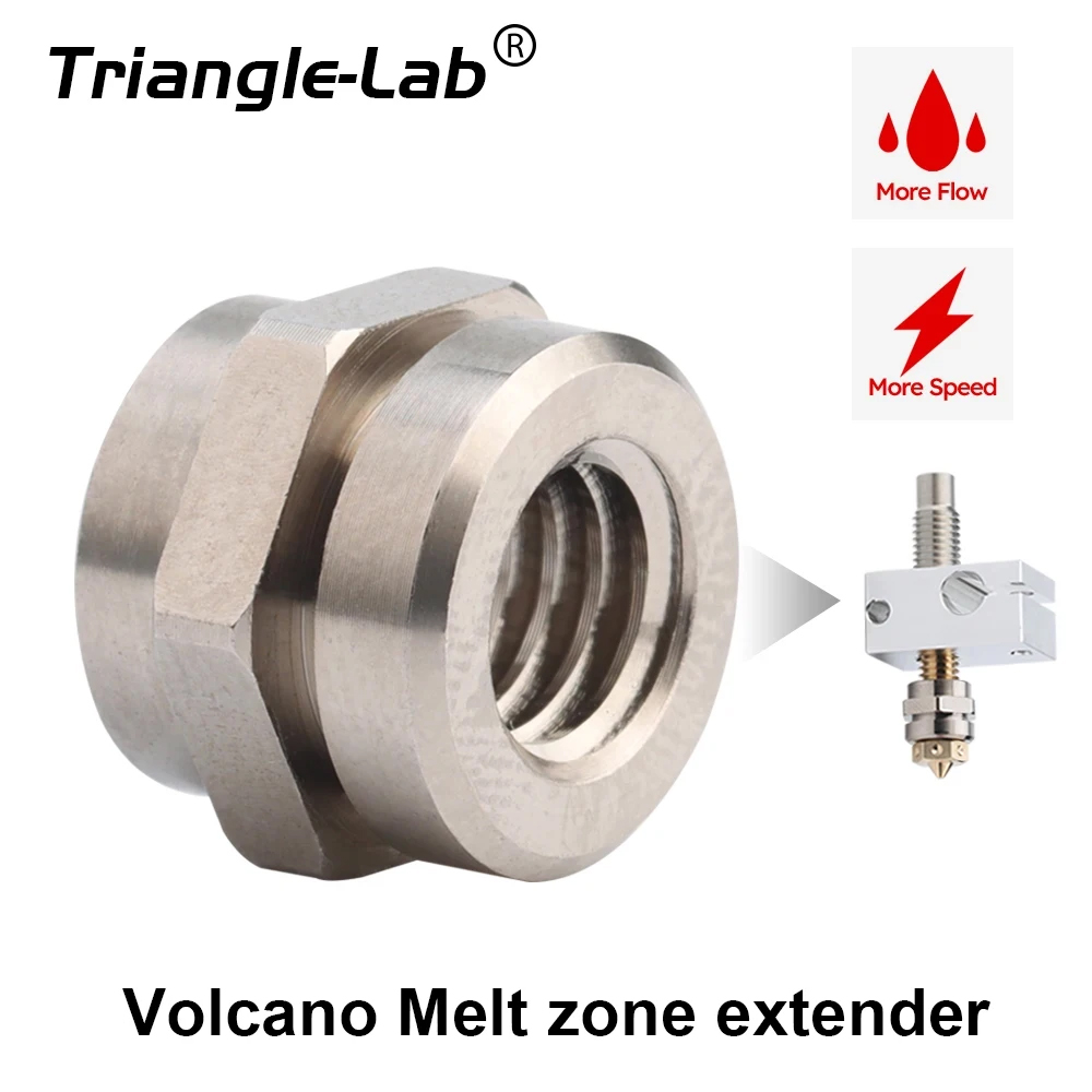 Extensor Trianglelab Volcano Fusion Zone compatible con impresora 3D Rapido hotend