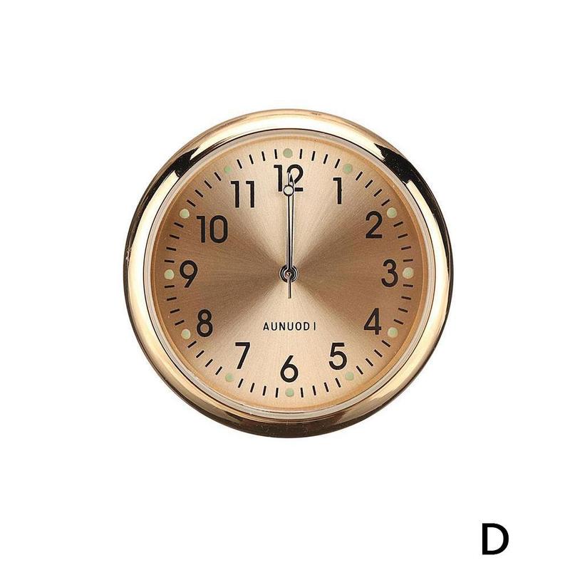 Pocket Small Mini Clock Car Dashboard Air Vent Stick-On Clock Quartz Analog Watch 4 Color Can Choose
