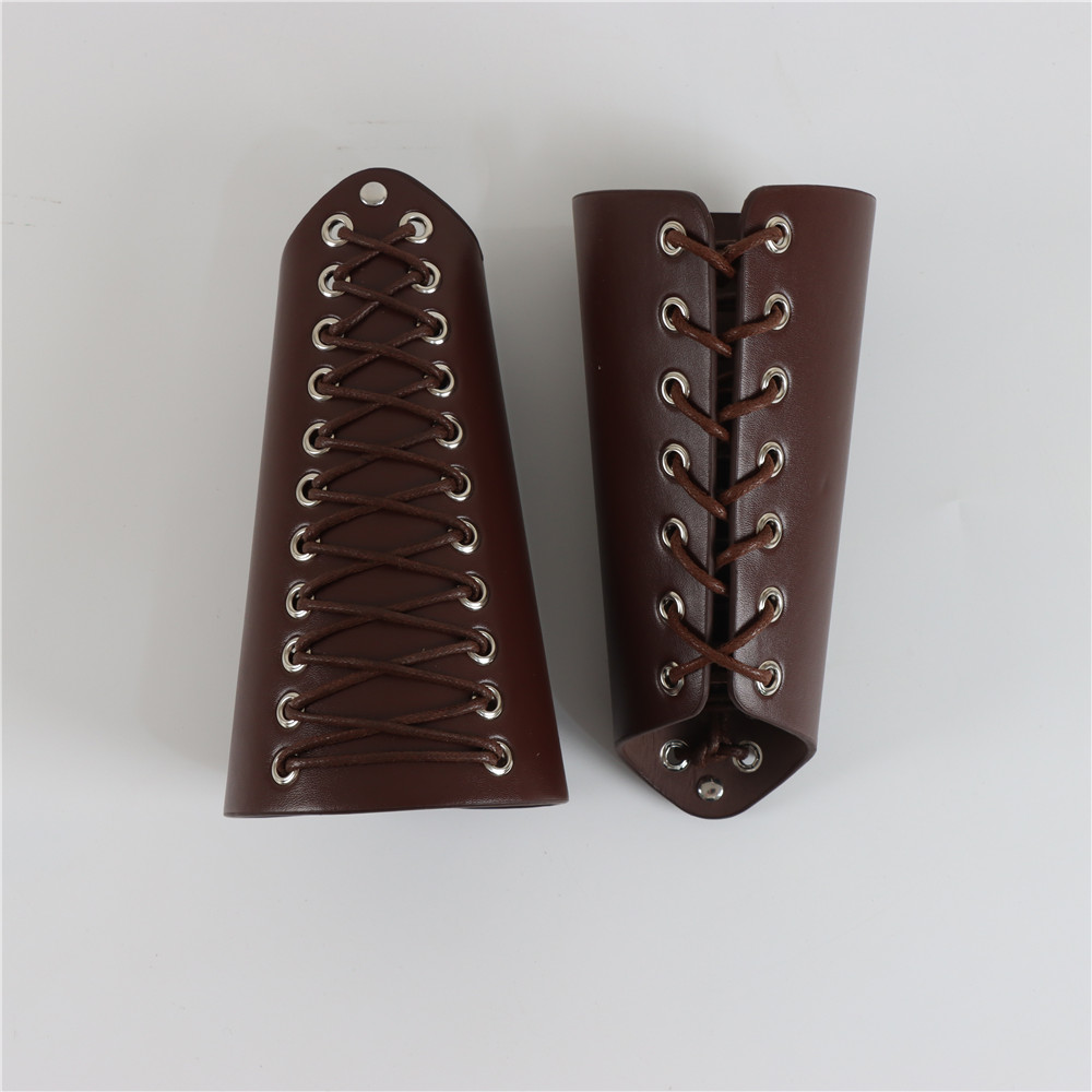 Armatura da braccio medievale Bracciale cosplay da uomo con lacci Bracciale con guanto da cavaliere pirata vichingo Bracciale Steampunk Accessori Halloween