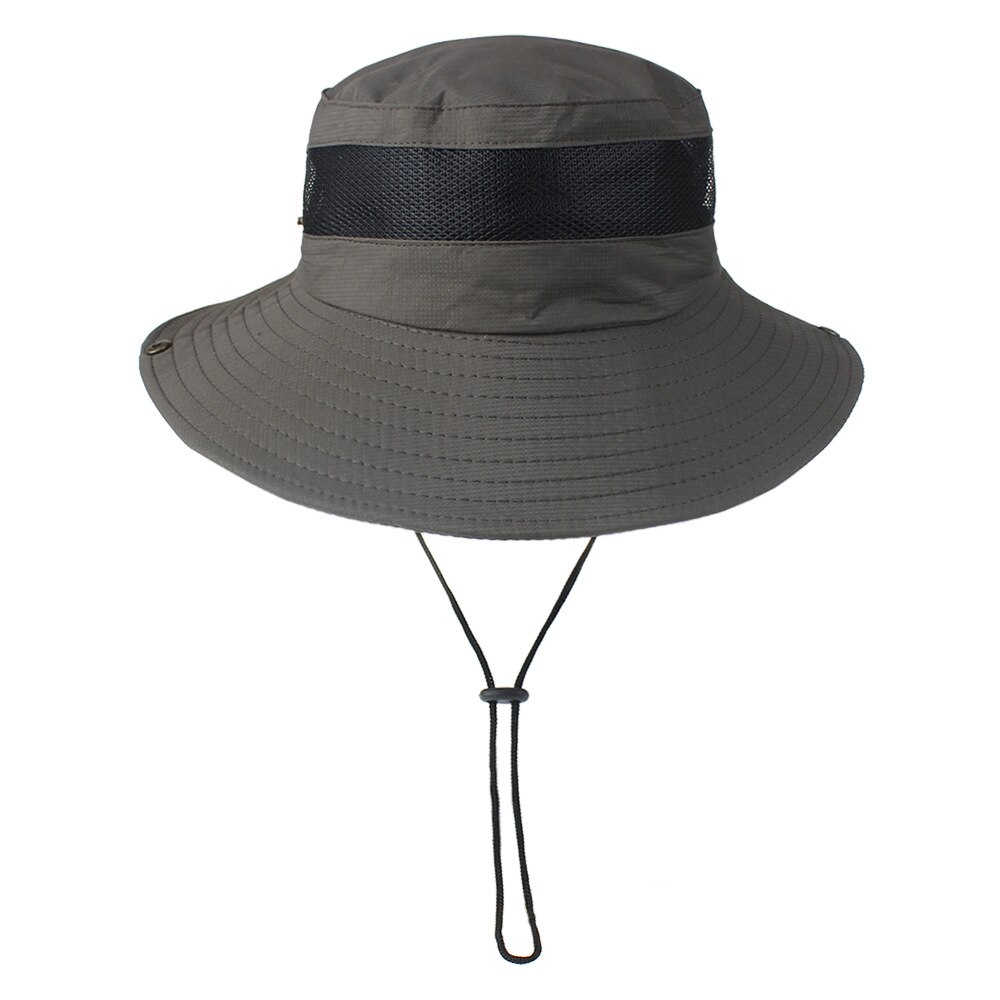 Bucket Sun Hat Fishing Caps Wide Brim Safari Visor Sun Cap For Male Men Fishing Hats Outdoor Sports Cap: Army Green
