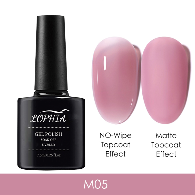 Vernis à ongles Semi-Permanent rose translucide pour manucure, Gel UV à tremper, hybride, 7.5ml: M05
