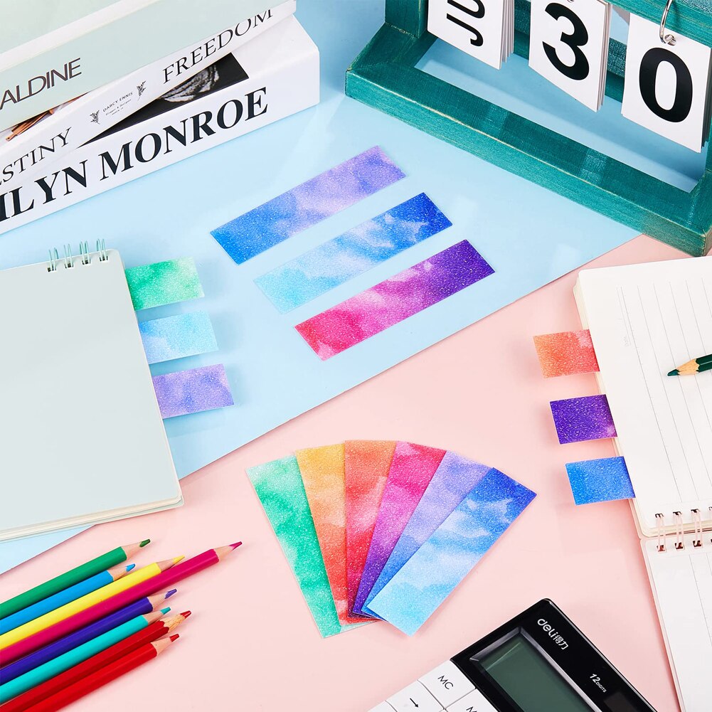 10/20 pcs Texture Strip Toy Anti Stress Calming Texture Strip Adhesive Adult Teen Desk Classroom Anxiety Relief Gradient Style