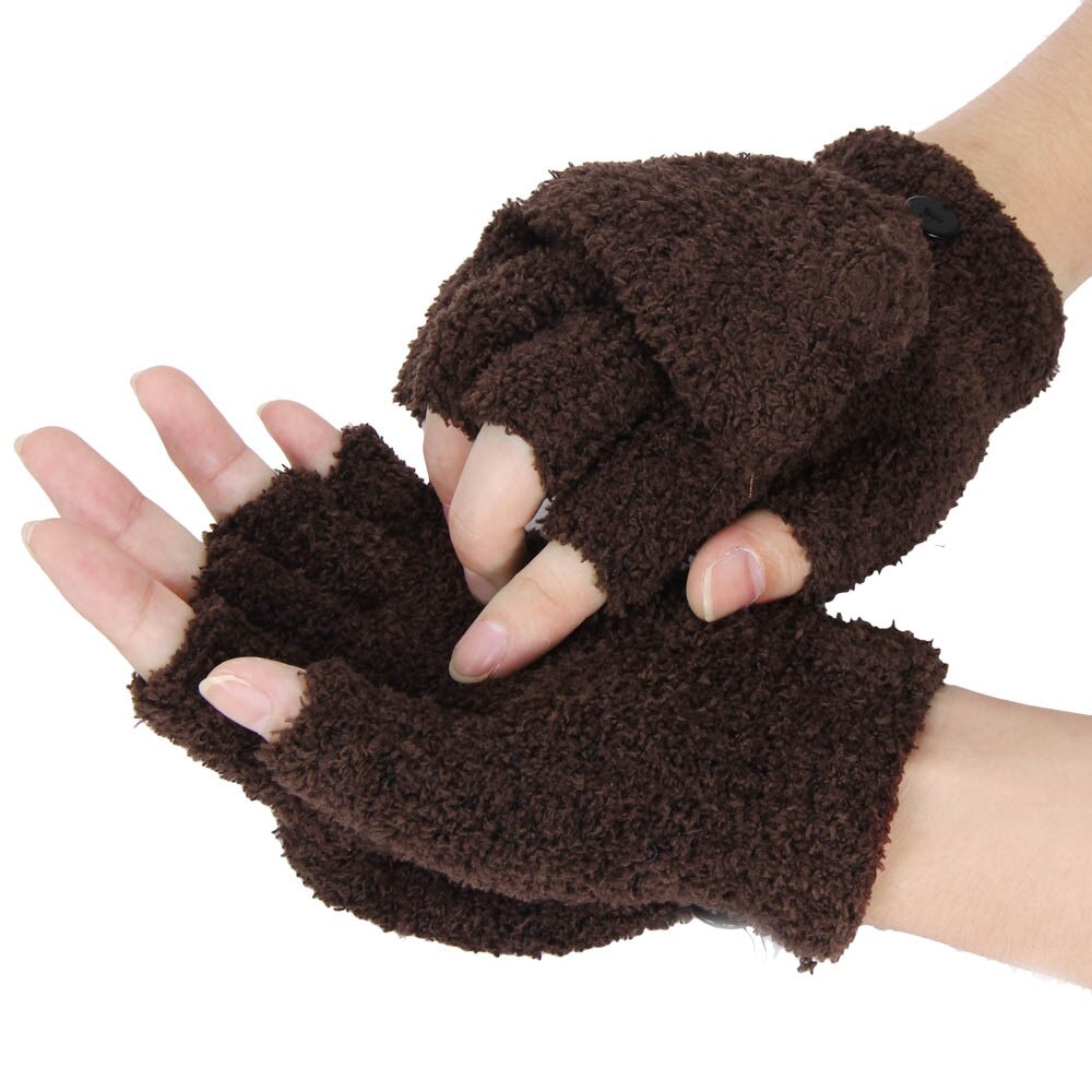 Mädchen Frauen Damen Hand Handgelenk Warmer Winter Finger Handschuhe Neue 0-3 Jahre Alt Nette Mitten Baby Handschuhe Kinder halten Finger: Coffee