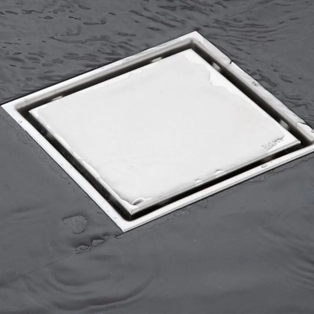 304 Stainless Steel Square Floor Waste Drain Anti-odor Tile Insert Large Flow Draine Drain Accessories Shower Grates Bathroom