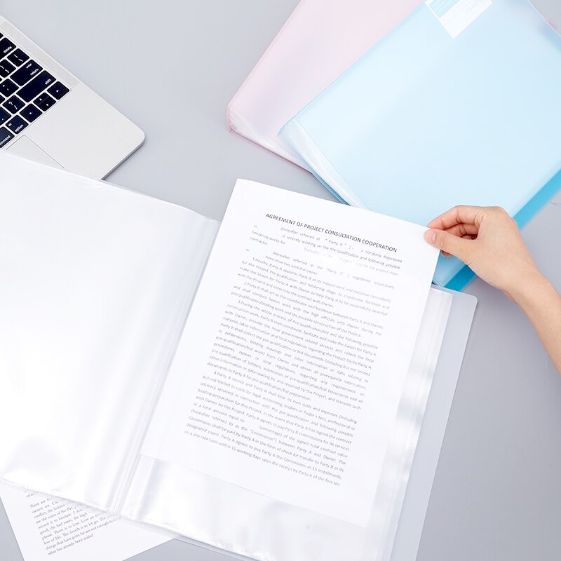 Deli 72458Series Information Booklet A4 Multi-layer Insert Folders Folders Papers Stationery Student Office Transparent Bag