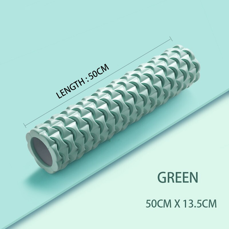 Roller Yoga Kolom Hollow Foam Roller Yoga Kolom Pilates Gym Fitness Massage Grid Triggerpoint Therapie Fysieke Oefening: GREEN 50CM