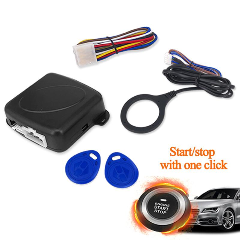 Auto Car Anti-theft Burglar System Alarm Engine Starline Push Button Start Stop RFID Lock Ignition Switch Keyless Entry System