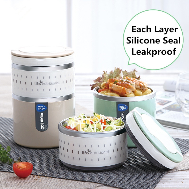 Japansk bärbar termisk matlåda matlåda i rostfritt stål för mat bentolåda läckagetät termos matbehållare matlåda