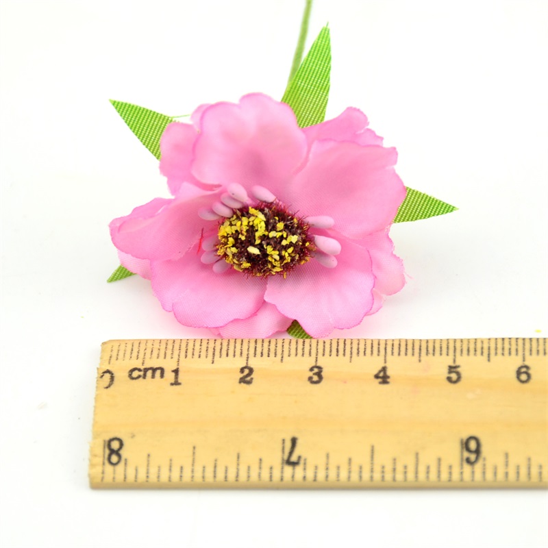 6 stk/parti real touch high small grade kunstig valmue buket bryllup silke rose blomster til diy bryllup krans dekoration
