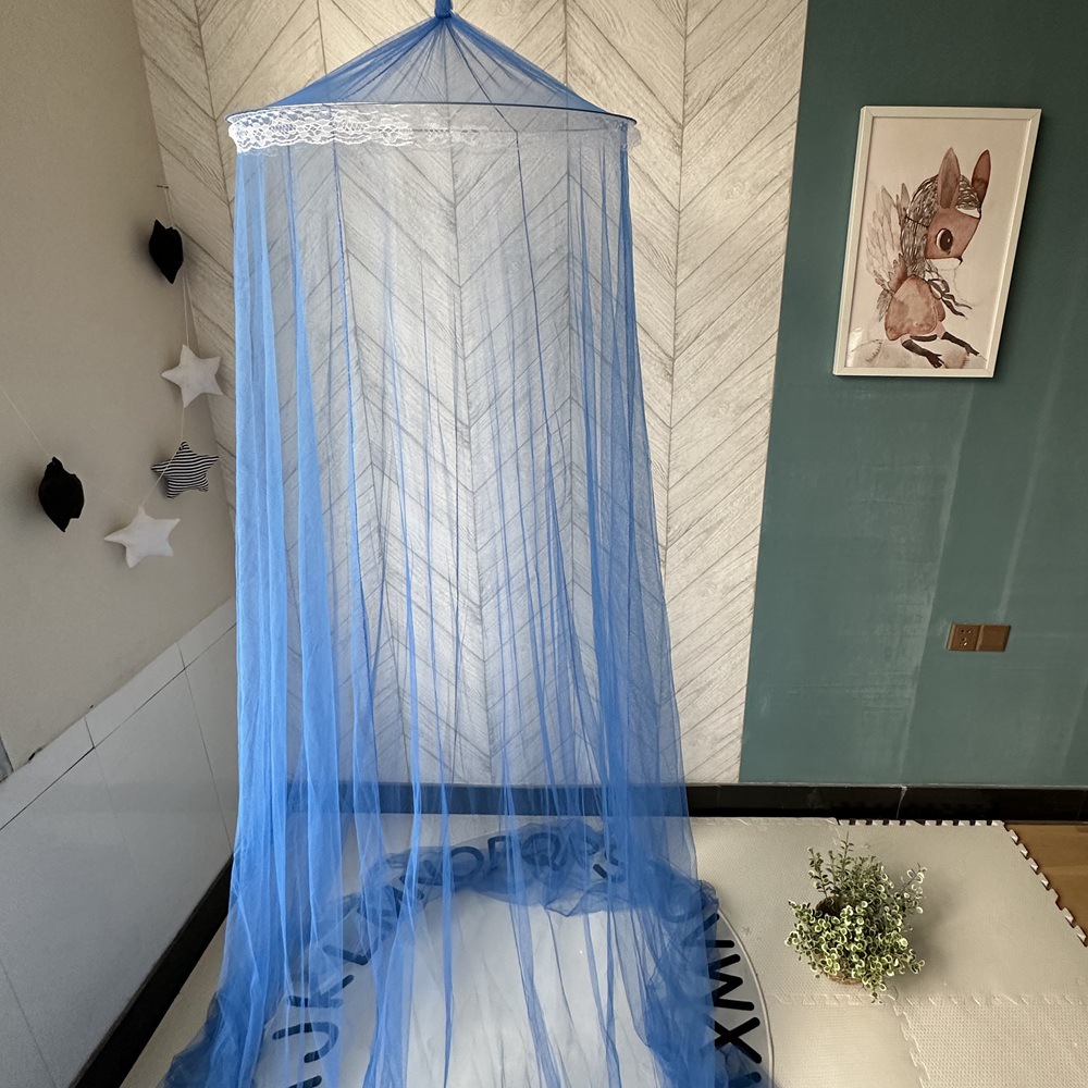 Princess Mosquito Net Canopy Encryption Dome Fly Insect Mesh Repellent Protection Single Entry Bed Decoration Home Supplies: WHITE