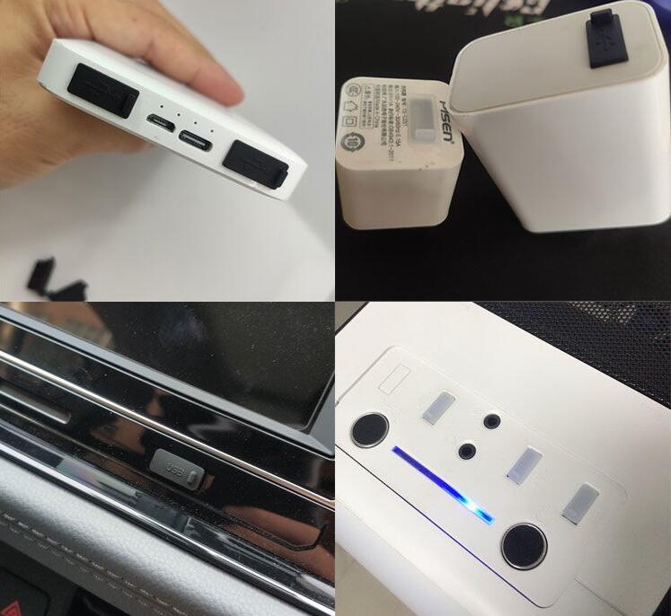 High Black Silicone USB VGA RJ45 HDMI 3.5mm Audio Mini Displayport Thunderbolt 3/Type-c SD Readcard plug port cover