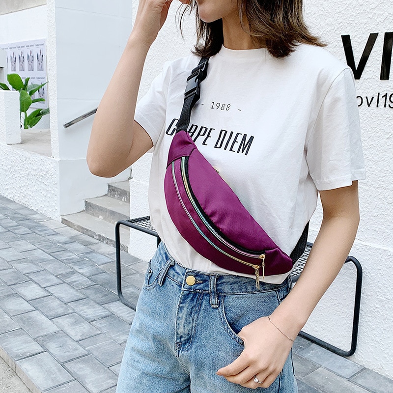 Waist Bag Leopard Fanny Pack Harajuku Style Women's Belt Bag Murse Banana Bum Bag Sling Chest Bag for Travel Dailylife