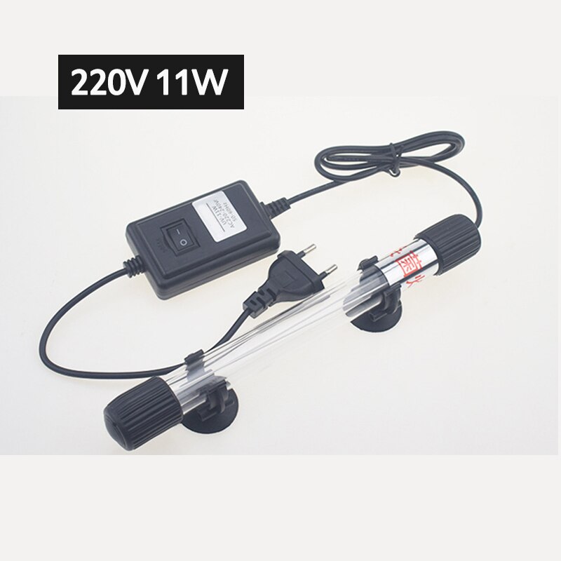 13W Aquarium Uvc Lamp Lichten Sterilisator Uv Lamp Verlichting Aquarium Bactericide Desinfectie Waterbehandeling Purifier 110V/220V: 11W 220V EU