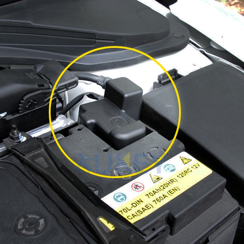 For Hyundai Elantra Avante AD Engine Battery Anode Negative Cable Terminal Lid Cover Stickers Shell Non-flammable