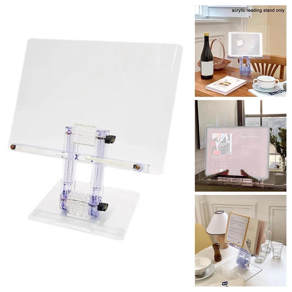 Multifunctional transparent adjustable acrylic holder for ipad reading book stand holder school stationery