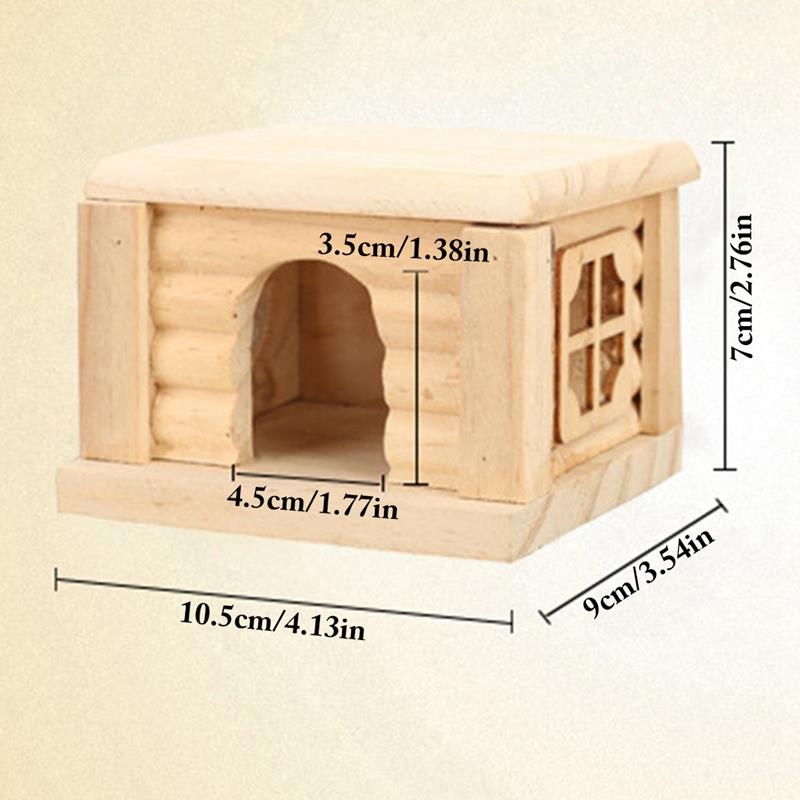 Maison de Hamster en bois naturel, petit Animal, cachette pour cochon d&#39;inde, Chinchilla, hérisson, Cage d&#39;écureuil, accessoires pour Hamster