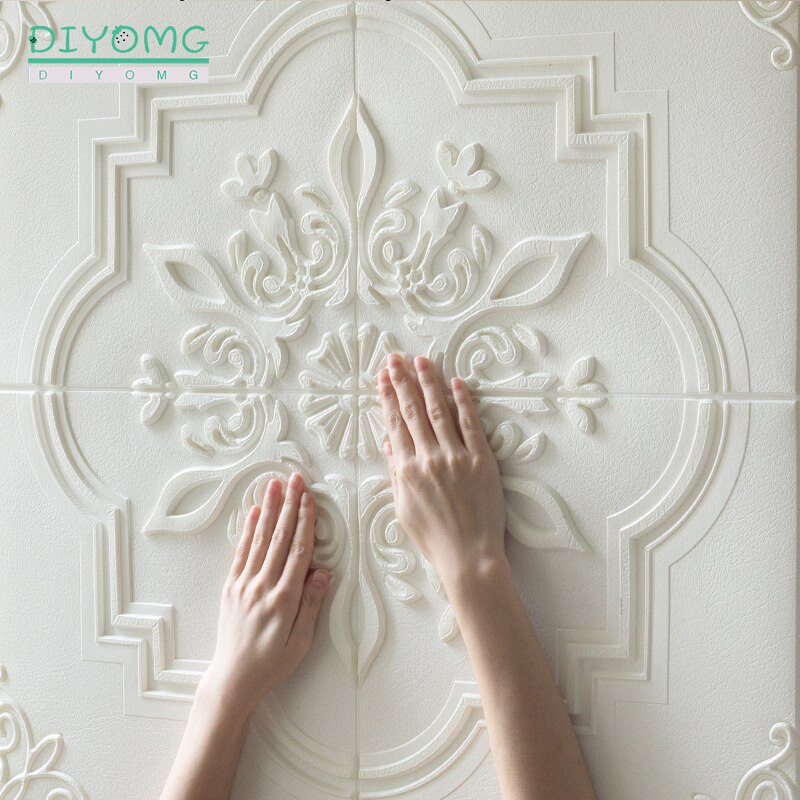 Roof Ceiling Wallpaper 3D PVC Self-adhesive Wall Sticker Waterproof Wallpaper for Living Room Bedroom Decor Sticker Contact Pape