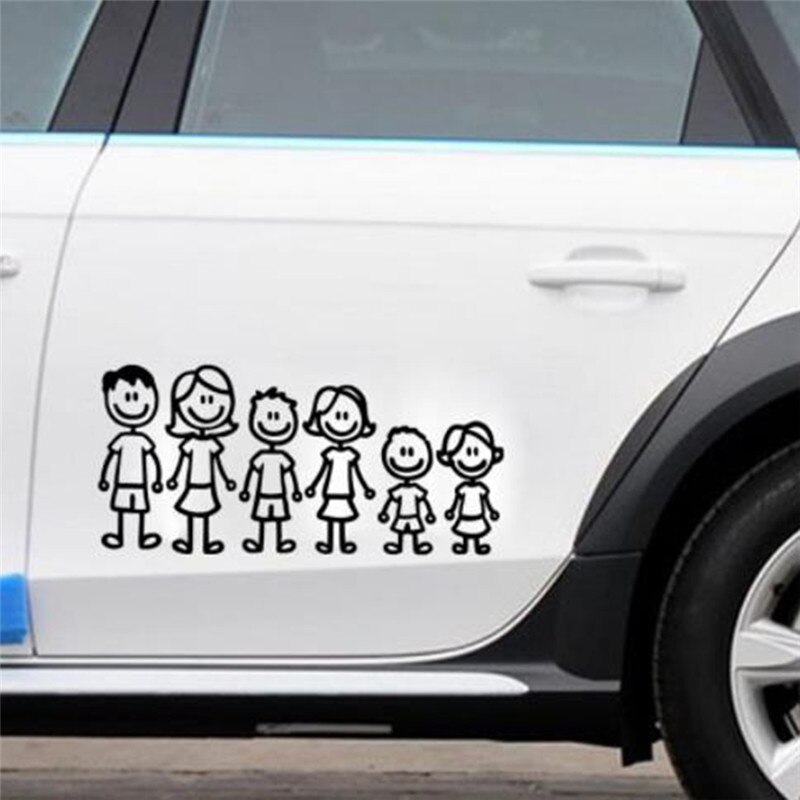 1 Uds. Pegatina personalizada Viny para miembros de la familia, pegatina para coche, adhesivo DIY, adhesivos para ventana de coche, pegatina impermeable para coche