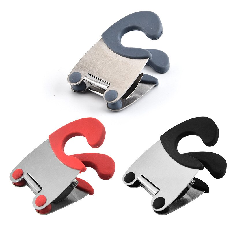 Pinces latérales en acier inoxydable, porte-cuillère Anti-brûlure, Gadgets de cuisine, spatule Portable, porte-cuillère, accessoires de cuisine