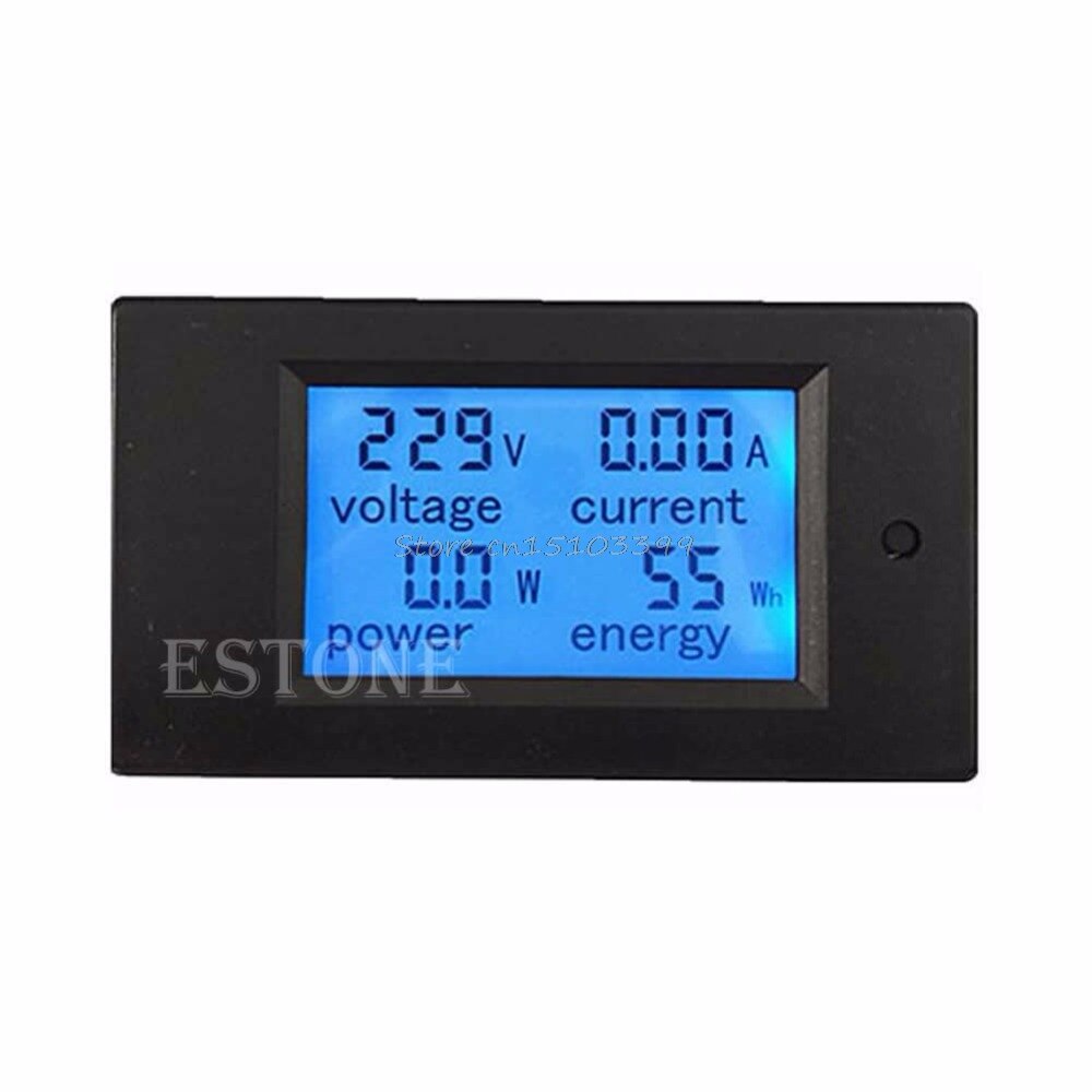 LCD Digital Volt Watt Power Meter Ammeter Voltmeter AC 80-260V 20A