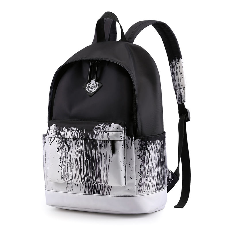 Zwart Wit School Satchel Unisex Casual Dagrugzak Lichtgewicht Vrouwen Terug Zak Schooltassen Voor Tienermeisjes Jongens College: Black