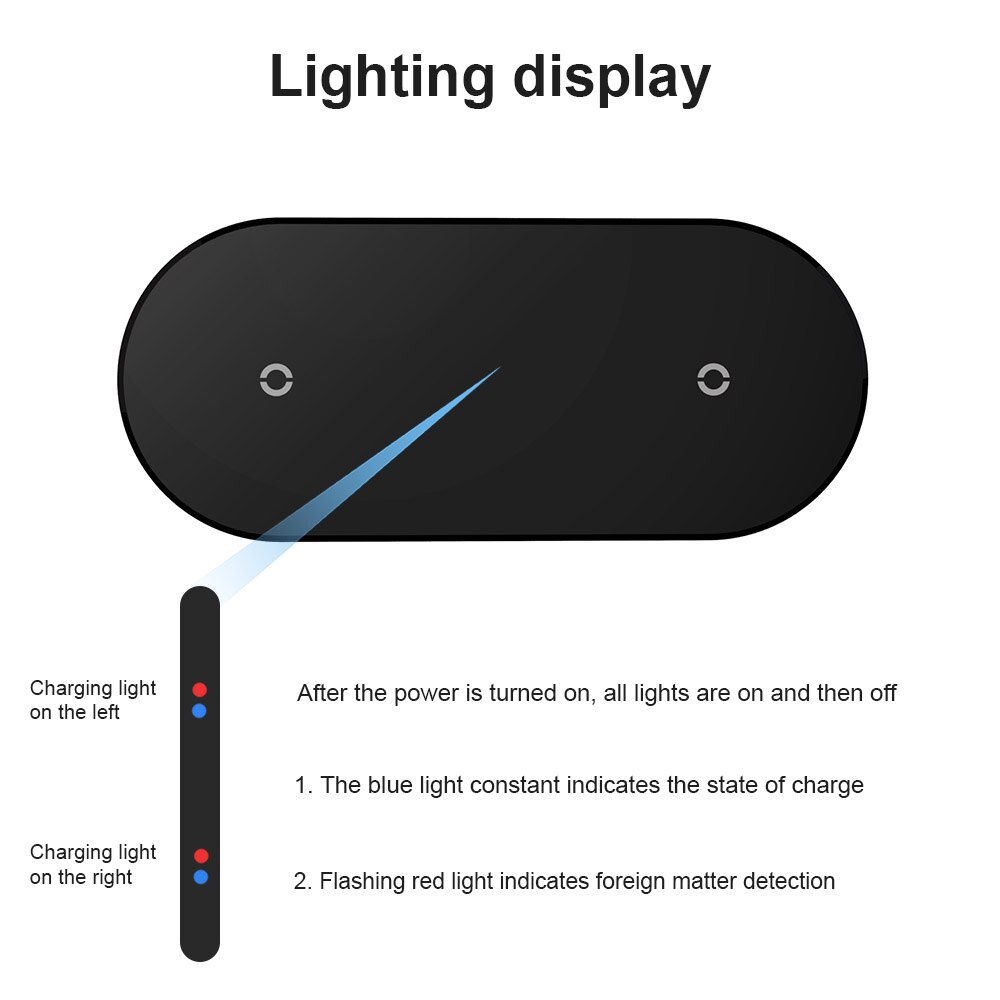 20W double Qi chargeur sans fil pour iPhone 11 XS XR X 8 AirPods Pro Station de chargement rapide pour Samsung S10 S20 Galaxy bourgeons