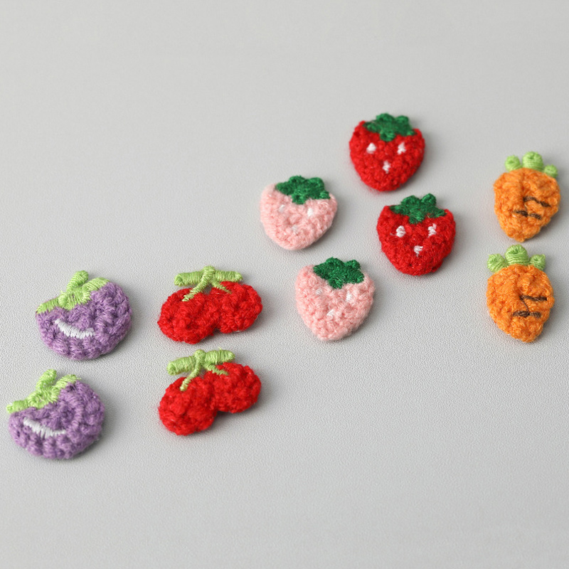 Pegatinas decorativas DIY para pantalones, Mini bordado de frutas, pegatinas de tela versátiles, mochilas escolares, ropa, zapatos, reparación de agujeros, pegatina de tela
