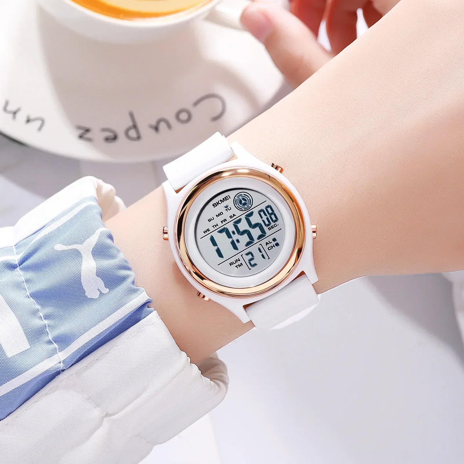 Skmei luxe waterdichte schokbestendige sport countdown horloges dames digitale polshorloge voor vrouwen stopwatch lady girl relojes 2094