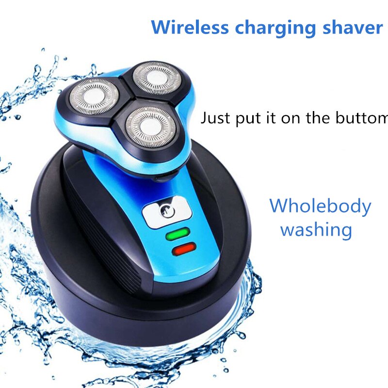 5D Electric Shaver USB Wireless Charging Floating 3 Blades Whole Body Washing Shaving Maching Electric Razor for Men D40