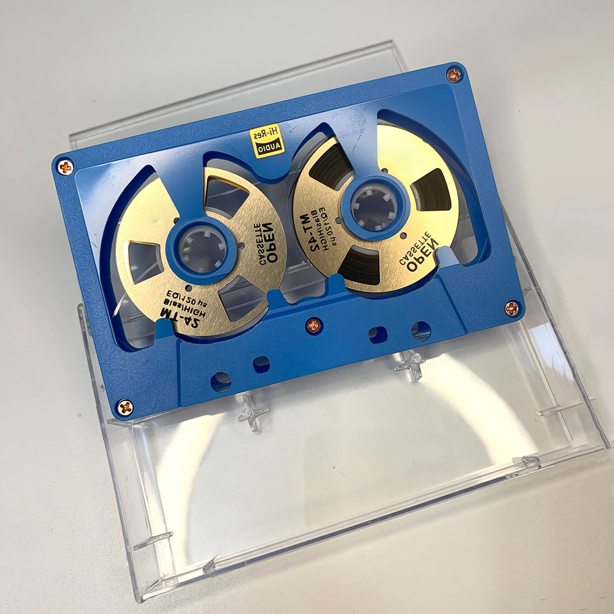 Retro Blank Audio Tape Type Handmade Audio Cassette Reel to Reel Cassette 50 Min Double-Sided Metal Reel for Walkman Recording: Pink