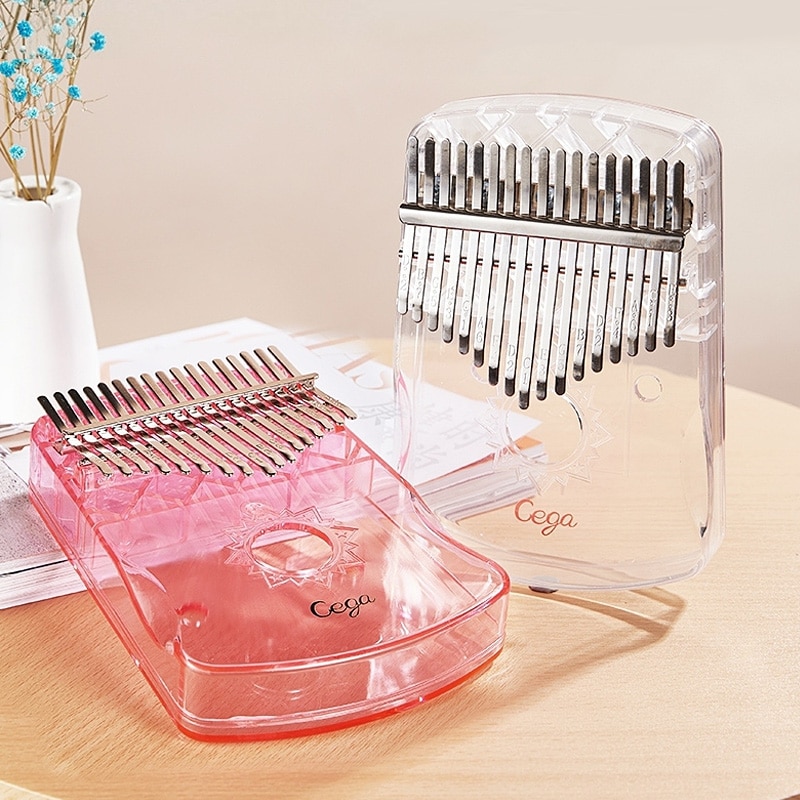 Piano de pulgar Kalimba de cristal, 17 teclas, acrílico, transparente, música, , africano