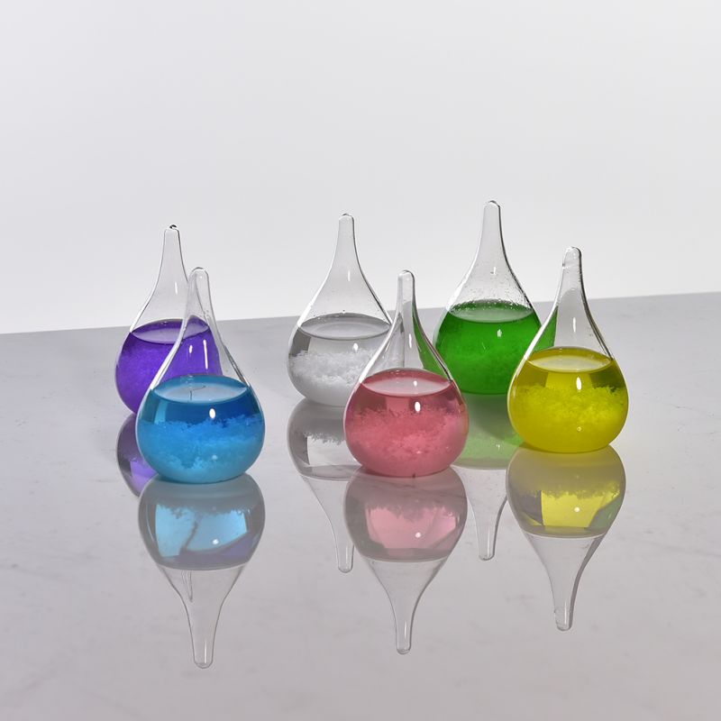 bureau météo prévision goutte d'eau verre bouteille baromètre bouteilles Station météo