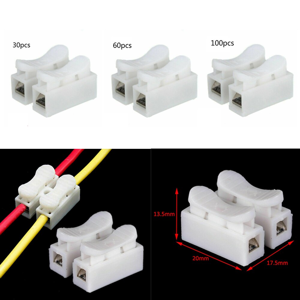 Self Locking Electrical Cable Connectors Quick Splice Lock Wire Terminals Connected To 0.5~1.5mmÂ²